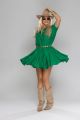  Rochie verde cu pliuri IT-R32A