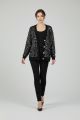 Cardigan negru  cu paiete IT-BL23T