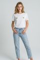 Tricou alb accesorizat IT-BL17J