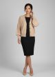 Cardigan tricotat bej cu nasturi decorativi IT-BL105F