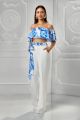 Compleu bustiera cu pantaloni albi evazati BBY-CS32A