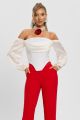 CORSET ALB CU MANECI BBY-CO01A