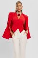SET SACOU ROSU OVERSIZE SI VESTA ROSIE  BBY-CS01A