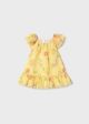 Rochie cu tul galbena cu flori bebe fata MAYORAL 1850 MY-R20A