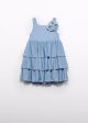 Rochie cu volane si floare albastra Abel & Lula 5057 AB-R06A
