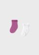 Set 2 perechi sosete fucsia-alb bebe MAYORAL 10872 MY-SOS11A