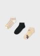 Set 3 sosete imprimeu crem baiat MAYORAL 10908 MY-SOS12A