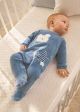 Set 2 pijamale blue tricot catifea nou-nascut ECOFRIENDS 2632 MY-SET54M