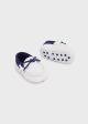 Mocasini albi cu bleumarin nou-nascut baiat MAYORAL 9506 MY-PANTF02C