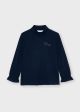 Bluza bleumarin cu fundita guler inalt ECOFRIENDS basic fata cu ECOVERO MAYORAL 145 MY-BL74Y