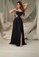 Rochie lunga neagra eleganta MEXTON MEXRL10311A