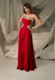 Rochie lunga rosie eleganta MEXTON MEXRL10311A