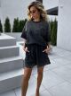 Compleu casual negru cu sclipici IT-CS04A