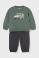 Trening cu bluza verde masina baietel MAYORAL 2838 MY-TRG11F