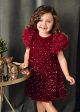 Rochie rosie cu paiete si sclipici ABEL&LULA 5529 AB-R01F