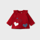 Bluza rosie maneca lunga ECOFRIENDS nou-nascut fata 2060 MY-BL06y