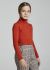 Bluza caramiziu basic guler inalt fata 00345 MY-BL75Y
