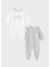 Pijama ivory ECOFRIENDS nou-nascut fata 2666 MY-SET06Y