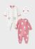 Set ECOFRIENDS 2 pijamale cu bavetica nou-nascut fata 2670 MY-SET21Y