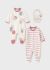 Set ECOFRIENDS 2 pijamale cu bavetica nou-nascut fata 2670 MY-SET21Y