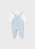 Body blue din bumbac pentru nou-nascut 2671 MY-BD03R