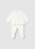 Set alb cu pantaloni cu botosei bebe fata MAYORAL 2554 MY-SET02F