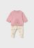 Set bluzita roz si pantaloni cu animalute bebe fata MAYORAL 2557 MY-SET19F