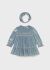 Rochie albastra din catifea cu bentita MAYORAL 2904 MY-R32F
