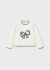 Pulover alb broderie paiete fetita MAYORAL 4305 MY-PLV04F