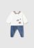 Set pantaloni cu botosei albastru MAYORAL 2520 MY-SET11Z