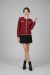 Bluza dama bordo cu accesorii aurii it-bl52f
