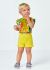 Set LIME short 3 piese ECOFRIENDS bebe fetita 1243 MY-SET100C