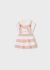 Set roz salopeta fusta tricot ECOFRIENDS new born fata 1858 MY-SET12C