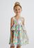 Rochie imprimeu turquaz cu elastic de par fetita 3952 MY-R55C