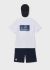 Set alb pantaloni scurti sapca baiat MAYORAL 6641 MY-SET119C