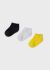 Set 3 sosete galbene  ECOFRIENDS simple bebe baiat 0172 MY-SOS11C