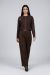 Pantaloni maro dama cu pliuri IT-PL17F
