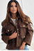 Jacheta scurta maro dama IT-PLT02F