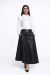 Fusta lunga din piele neagra cu finisaj mat IT-FL05F