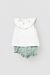 Set nou-nascut tricou alb cu pantaloni scurti verzi MAYORAL 1642 MY-CS26J