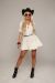 Rochie alba cu pliuri IT-R32A