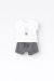 Set nou-nascut cu tricou alb si pantaloni gri MAYORAL 1626 MY-CS23J