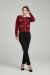Bluza  bordo dama accesorizata cu perle it-bl52f