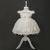 Rochita alba flori in talie botez NB-R06X