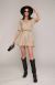 Rochie bej cu pliuri IT-R32A