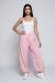 Pantaloni roz cu detalii galbene IT-PL11J
