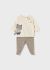 Set bej pantaloni si pulover nou-nascut MAYORAL MY-CS08F