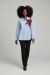 Camasa albastra cu accesoriu floral IT-CM02J