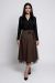 Fusta midi dama maro cu tul si funda in fata  IT-FL04F