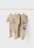 Pijama din catifea maro simpla bebe baiat MAYORAL 2719 MY-PIJA08F